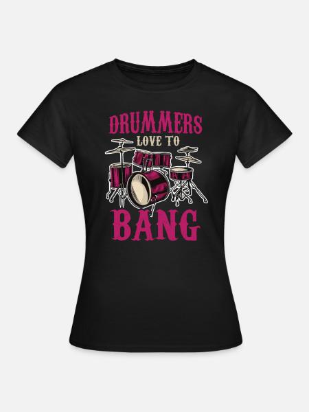Schlagzeuger Drums - Dame-T-shirt - sort