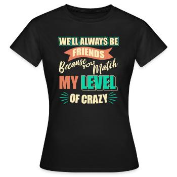 Friend Best Friends - Women's T-Shirt - black - Front - AI Model Female 172 dark (172cm)