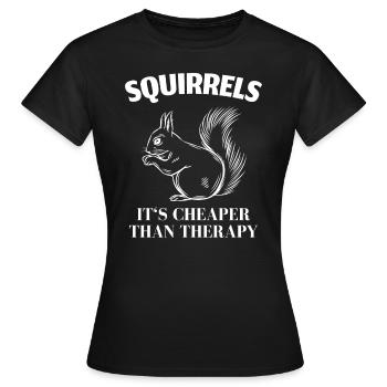 Squirrel Chipmunk - Women's T-Shirt - black - Front - AI Model Female 172 dark (172cm)