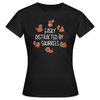 Squirrel Chipmunk - Women's T-Shirt - black - Front - AI Model Female 172 dark (172cm)