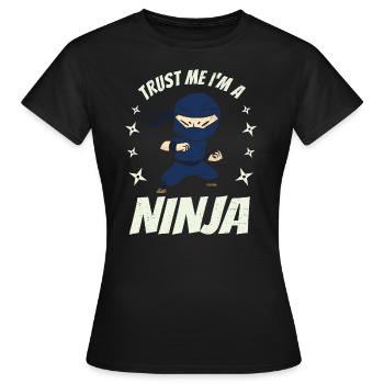 Je suis un ninja - T-shirt Femme - noir - Devant - AI Model Female 172 dark (172cm)