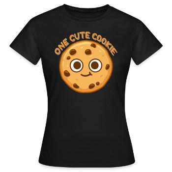 Cookie - Frauen T-Shirt - Schwarz - Vorne - AI Model Female 172 dark (172cm)