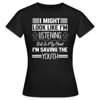 Pédagogue social Pédagogue social - T-shirt Femme - noir - Devant - AI Model Female 172 dark (172cm)