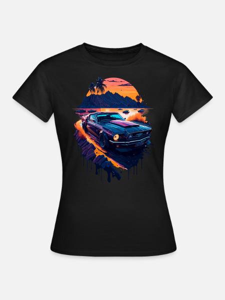 Voiture de sport classique - T-shirt Femme - noir