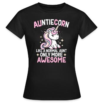 Tante, Tante, Licorne - T-shirt Femme - noir - Devant - AI Model Female 172 dark (172cm)