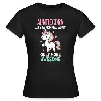 Tante, Tante, Licorne - T-shirt Femme - noir - Devant - AI Model Female 172 dark (172cm)