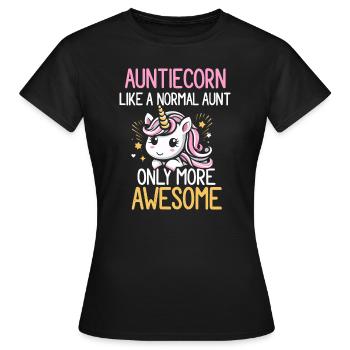 Tante, Tante, Licorne - T-shirt Femme - noir - Devant - AI Model Female 172 dark (172cm)