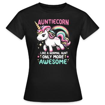 Tante, Tante, Licorne - T-shirt Femme - noir - Devant - AI Model Female 172 dark (172cm)