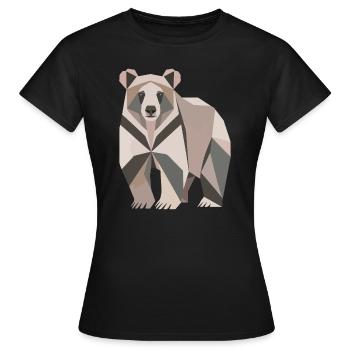 Bär Polygon - Frauen T-Shirt - Schwarz - Vorne - AI Model Female 172 dark (172cm)
