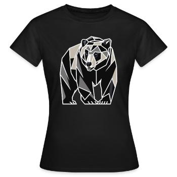 Polygone d’ours - T-shirt Femme - noir - Devant - AI Model Female 172 dark (172cm)