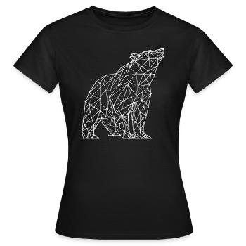 Bär Polygon - Frauen T-Shirt - Schwarz - Vorne - AI Model Female 172 dark (172cm)