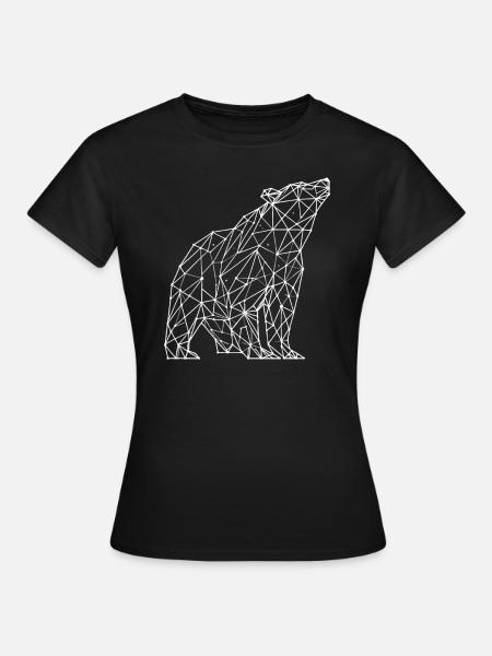 Bär Polygon - Frauen T-Shirt - Schwarz