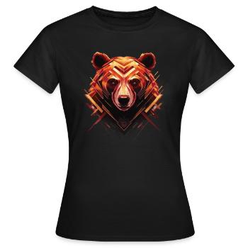 Polygone d’ours - T-shirt Femme - noir - Devant - AI Model Female 172 dark (172cm)