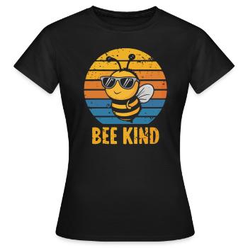 Bee Kind Biene Bienchen - Frauen T-Shirt - Schwarz - Vorne - AI Model Female 172 dark (172cm)