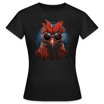 Cardinal Vogel Cardinal Rouge - T-shirt Femme - noir - Devant - AI Model Female 172 dark (172cm)