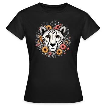 guépard guépard - T-shirt Femme - noir - Devant - AI Model Female 172 dark (172cm)