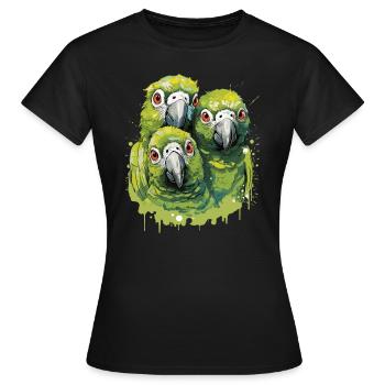 Wellensittich Sittich - Frauen T-Shirt - Schwarz - Vorne - AI Model Female 172 dark (172cm)