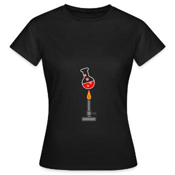 chemie - Frauen T-Shirt - Schwarz - Vorne - AI Model Female 172 dark (172cm)
