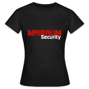 Maibaum Security Aufpasser Shirt - Frauen T-Shirt - Schwarz - Vorne - AI Model Female 172 dark (172cm)
