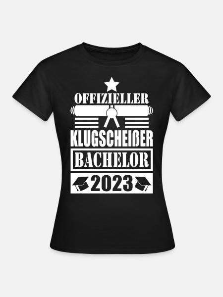 Bachelor Abschluss 2023 offizieller Klugscheißer - Frauen T-Shirt - Schwarz