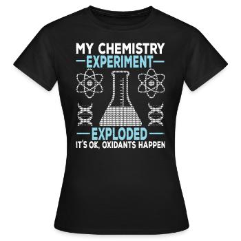 Chemie Chemikant Wissenschaftler Experiment - Frauen T-Shirt - Schwarz - Vorne - AI Model Female 172 dark (172cm)