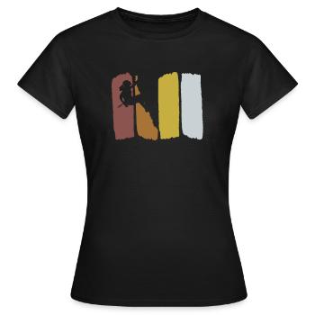 Escalade Vintage Alpinisme Bloc Mur d’Escalade - T-shirt Femme - noir - Devant - AI Model Female 172 dark (172cm)