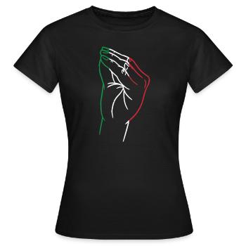 Italy Italian Italian Italian flag - Women's T-Shirt - black - Front - AI Model Female 172 dark (172cm)