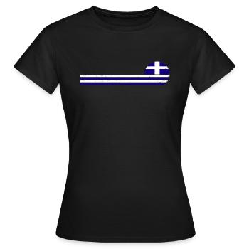 Grèce Drapeau grec Grec - T-shirt Femme - noir - Devant - AI Model Female 172 dark (172cm)