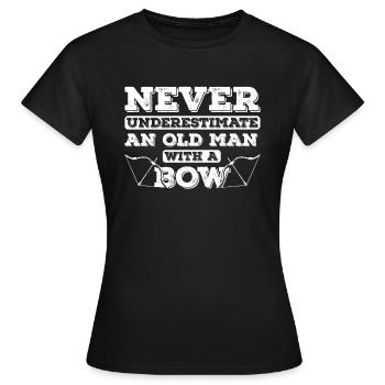 Bogenschießen Bogenschütze Langbogen Spruch - Frauen T-Shirt - Schwarz - Vorne - AI Model Female 172 dark (172cm)