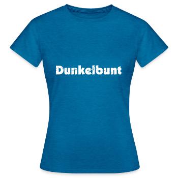 dunkelbunt - Frauen T-Shirt - Antikblaues Saphir meliert - Vorne - AI Model Female 172 dark (172cm)