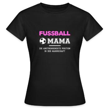 Fussball Mama - Frauen T-Shirt - Schwarz - Vorne - AI Model Female 172 dark (172cm)