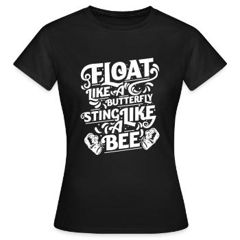 Spruch - Stich wie eine Biene - dunkel - Frauen T-Shirt - Schwarz - Vorne - AI Model Female 172 dark (172cm)