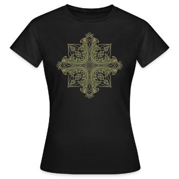 Croix de chêne celtique - T-shirt Femme - noir - Devant - AI Model Female 172 dark (172cm)