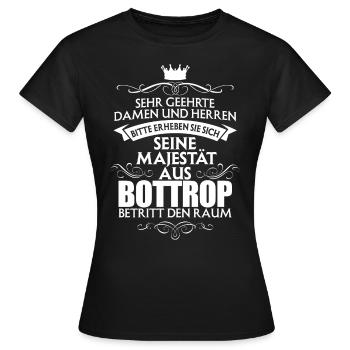 BOTTROP - Majestät - Frauen T-Shirt - Schwarz - Vorne - AI Model Female 172 dark (172cm)
