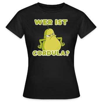 Qui est Cordula Gruen? Chemise de fête Cordula Green - T-shirt Femme - noir - Devant - AI Model Female 172 dark (172cm)