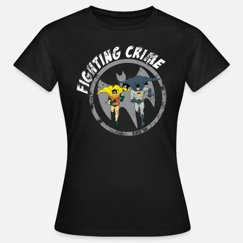 DC Comics Batman Robin Bekämpfen Verbrechen - Frauen T-Shirt - Schwarz
