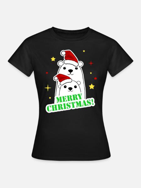 Frohe Weihnachtsfeier - Frauen T-Shirt - Schwarz