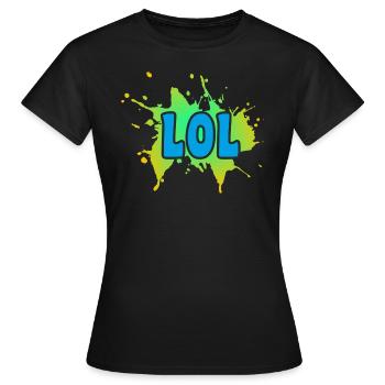 LOL - Frauen T-Shirt - Schwarz - Vorne - AI Model Female 172 dark (172cm)