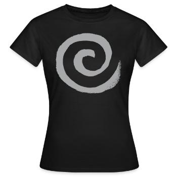 Spirale - T-shirt Femme - noir - Devant - AI Model Female 172 dark (172cm)