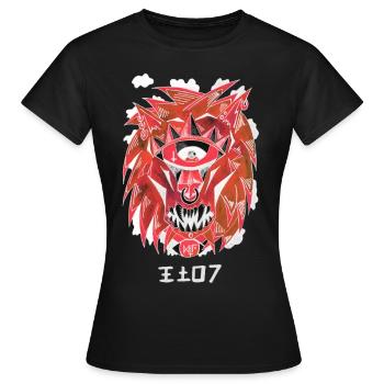 Negativer Löwe - Frauen T-Shirt - Schwarz - Vorne - AI Model Female 172 dark (172cm)