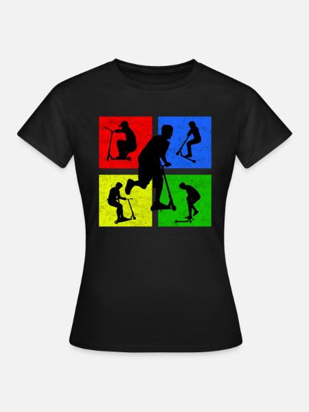 stuntscooter kickscooter Scooter Trottinette - T-shirt Femme - noir