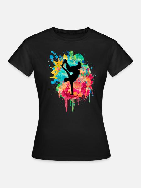 Breakdance Bboy Bgirl HipHop - T-shirt Femme - noir