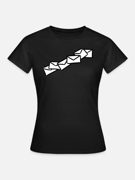 Briefe Nachrichten Sendung message letters - Frauen T-Shirt - Schwarz