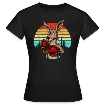 Arts martiaux Kangourou - T-shirt Femme - noir - Devant - AI Model Female 172 dark (172cm)