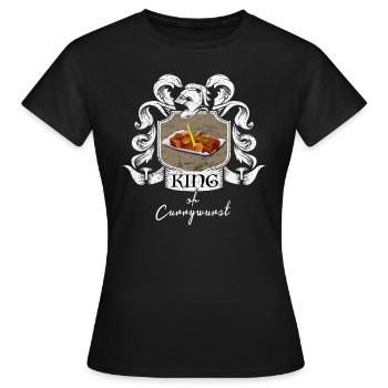 King Of Currywurst - Women's T-Shirt - black - Front - AI Model Female 172 dark (172cm)