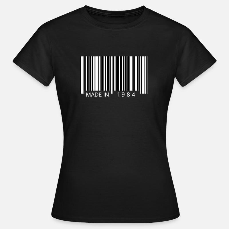 Made in 1984 Barcode Gift - Women's T-Shirt - black