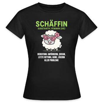 Schaf Spruch Schäffin Lustig Geschenkidee Schafe - Frauen T-Shirt - Schwarz - Vorne - AI Model Female 172 dark (172cm)