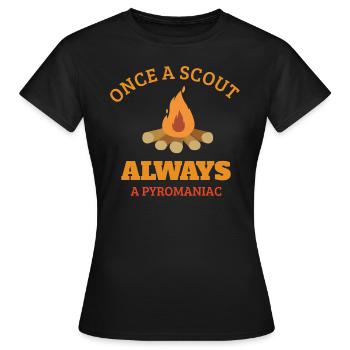 SCOUTS: Once A Scout - Frauen T-Shirt - Schwarz - Vorne - AI Model Female 172 dark (172cm)