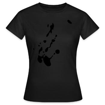 Tinte Farbklecks - Frauen T-Shirt - Schwarz - Vorne - AI Model Female 172 dark (172cm)