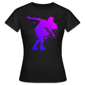 Roller Skating Roller Skating Women's Roller Skating - Women's T-Shirt - black - Front - AI Model Female 172 dark (172cm)